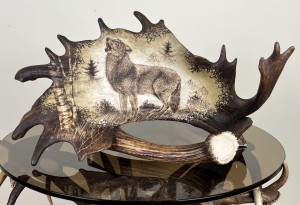 Łopata daniela  grawerunek Wilk